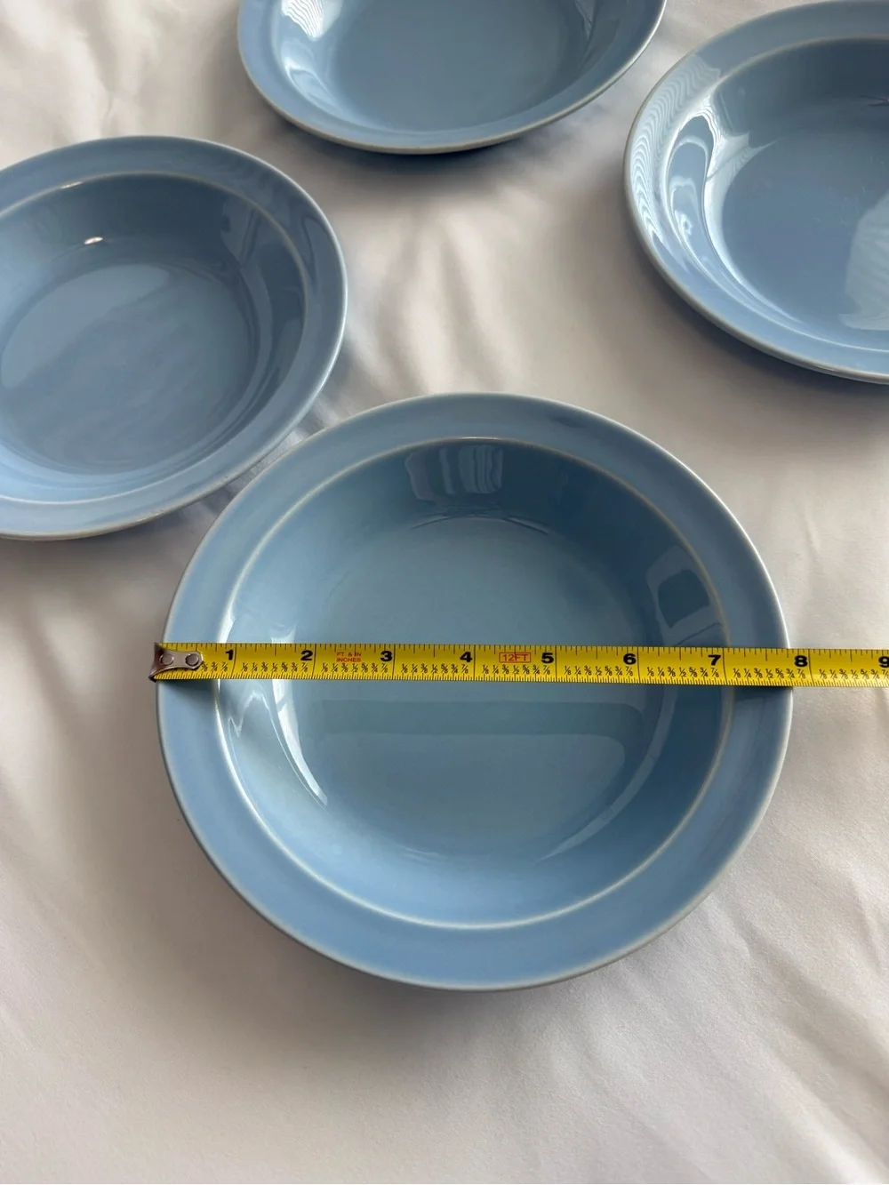 Lu-Ray Pastels Blue Bowl Set of 4 - T.S.&T. USA 🇺🇸 Easter Vintage Light Blue 8”